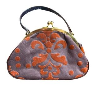 Murval Tote Bag Clutch velvet design kiss clasp